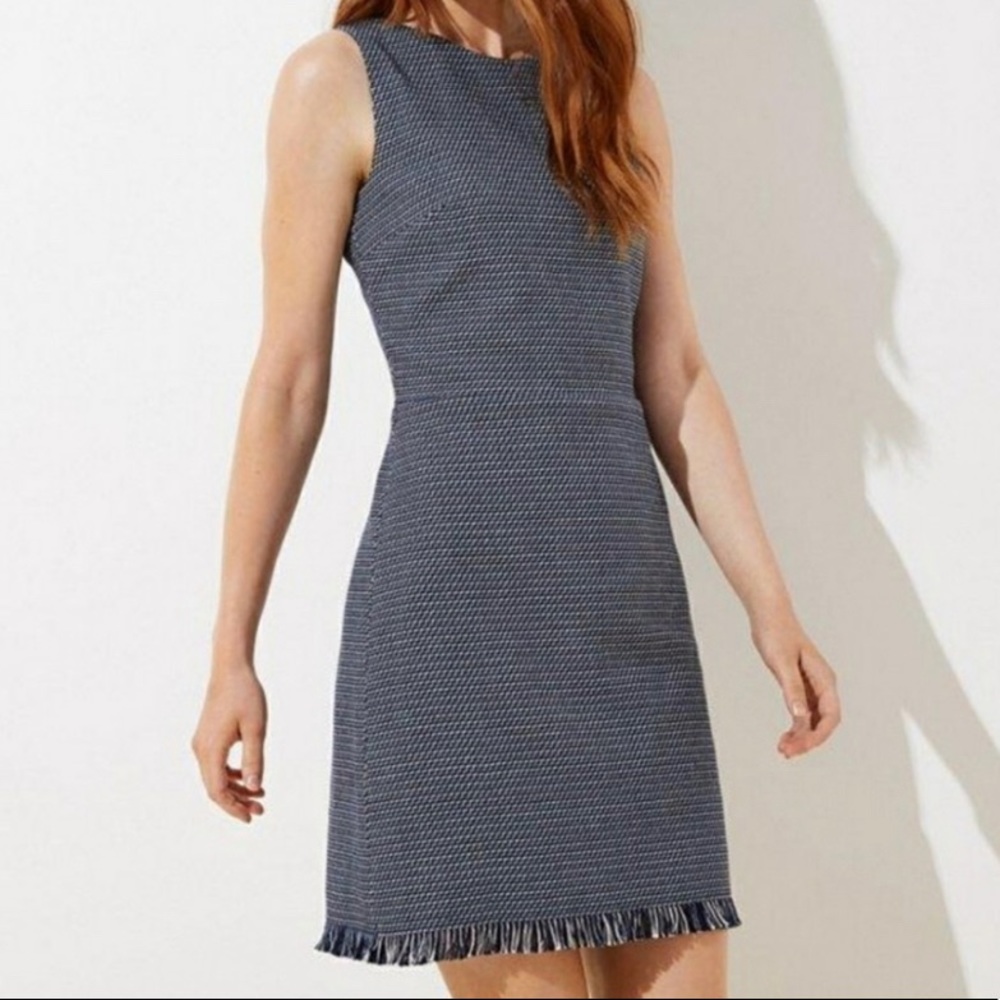 Loft Sheath Fringe Dress